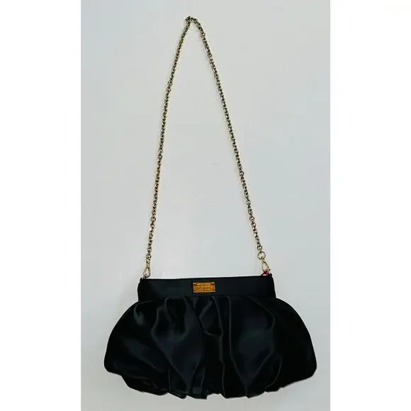 Frances Valentine Nora Clutch Satin ~ Black